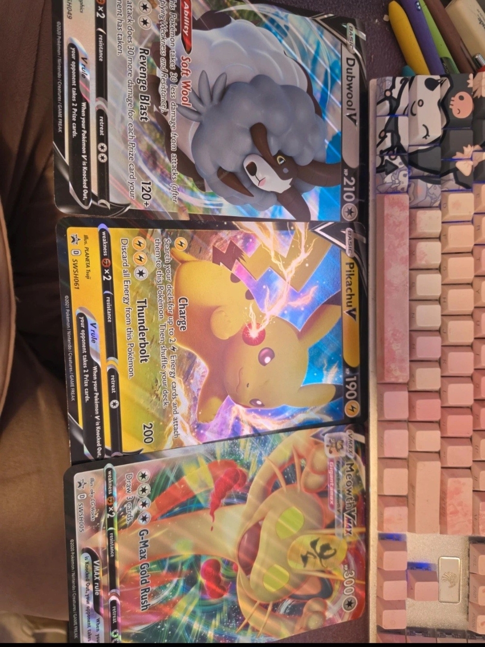 Pokemon Pikachu V & Assorted Holo Jumbo Card Bundle